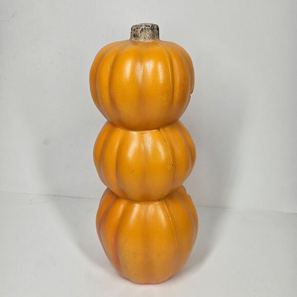 3 Stacked Foam Pumpkins Halloween Jack O Lanterns 1998 Vintage NON WORKING - Picture 9 of 16